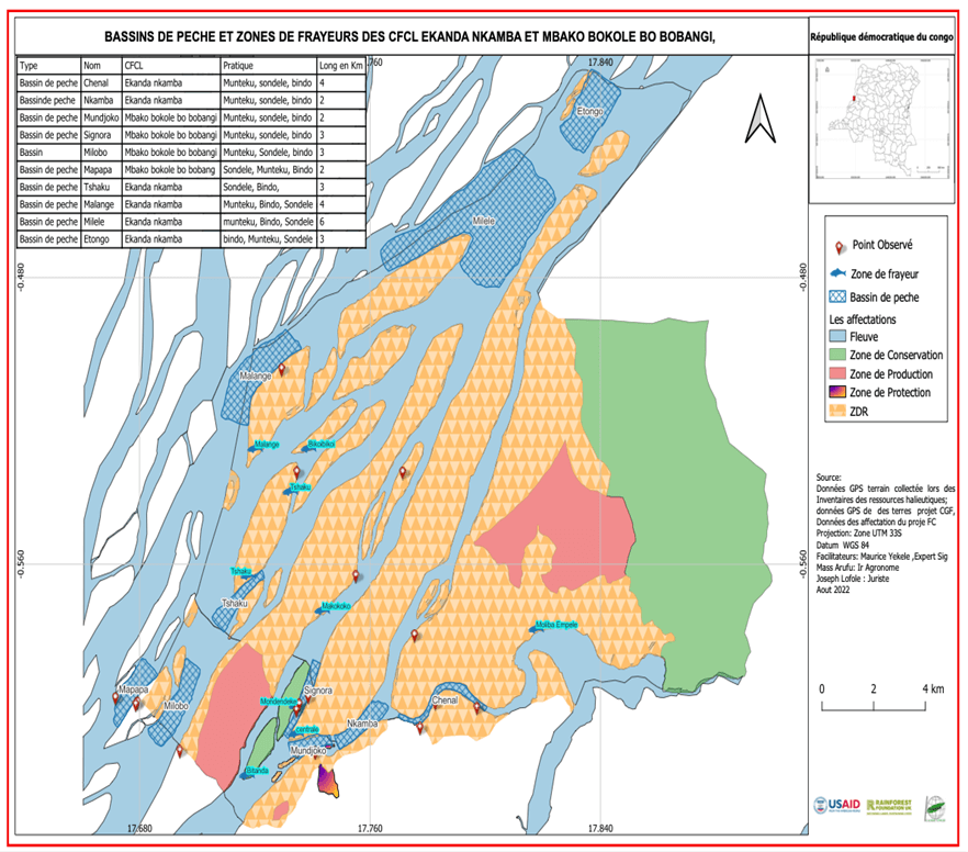 Map 2 Map highlighting key areas identified by communities as vital for fishing, including zones where certain activities were temporarily restricted or prohibited.
