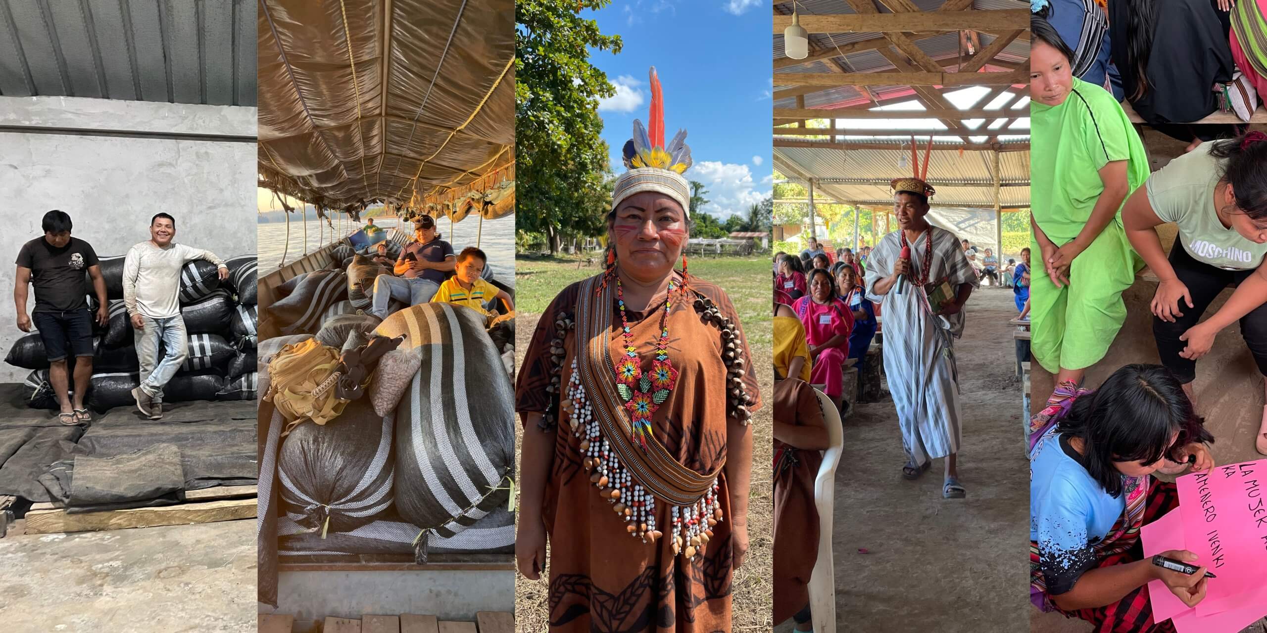 Central image - Yanet Velasco Castillo, a member of CARE’s Board, an important authority and a leader in cultural changes regarding gender in the Ashaninka community. ♀️